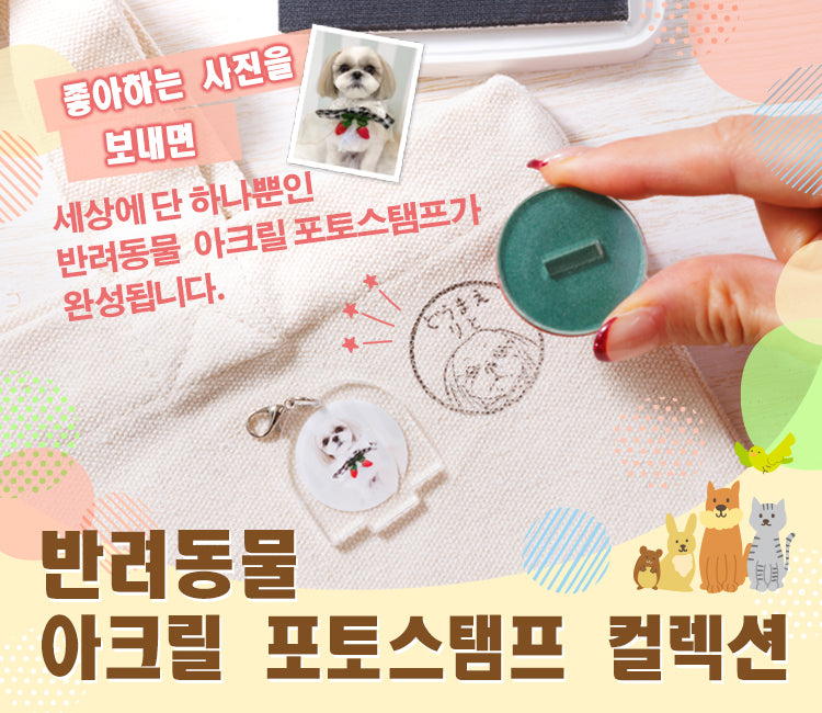 반려동물 아크릴 포토스탬프 컬렉션