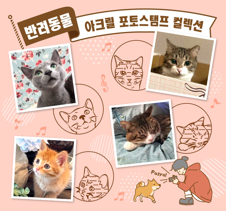 반려동물 아크릴 포토스탬프 컬렉션